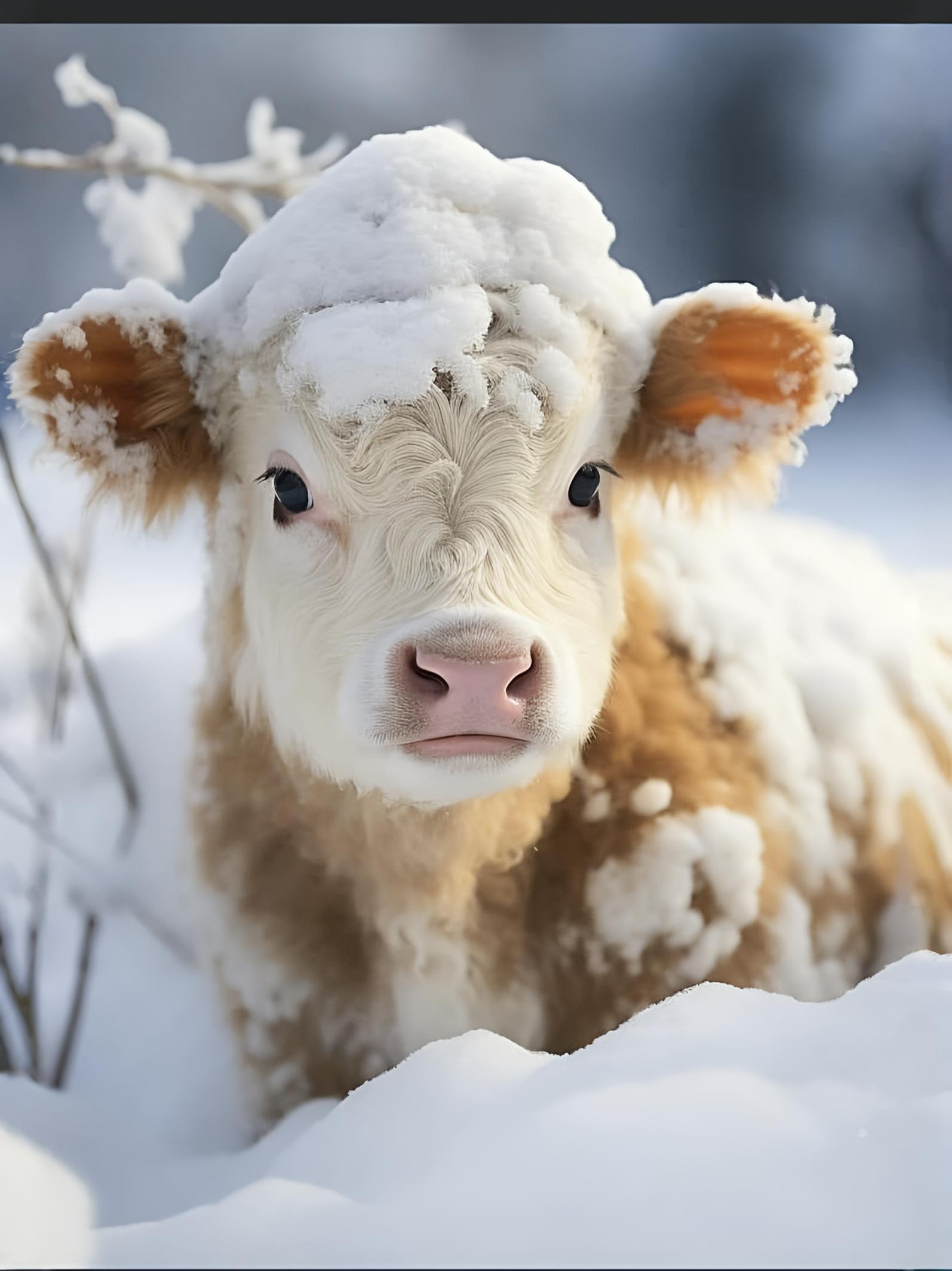 Il vitellino che scioglie la neve ❄️🐄